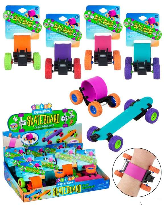2386706 Skateboard Slap Bracelets - Assorted case of 48