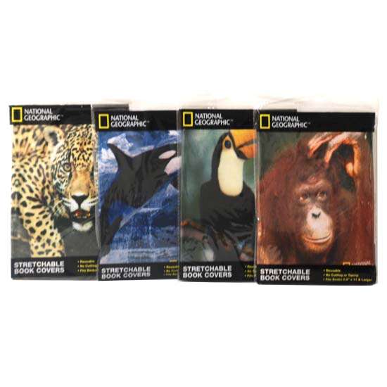 2386762 Stretchable Book Covers - Assorted Animal Designs case of 48