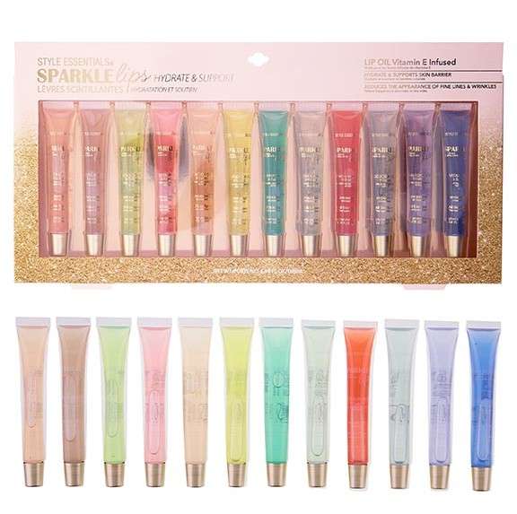 2386319 Sparkle Lip Oil Sets - 12 Piece case of 48