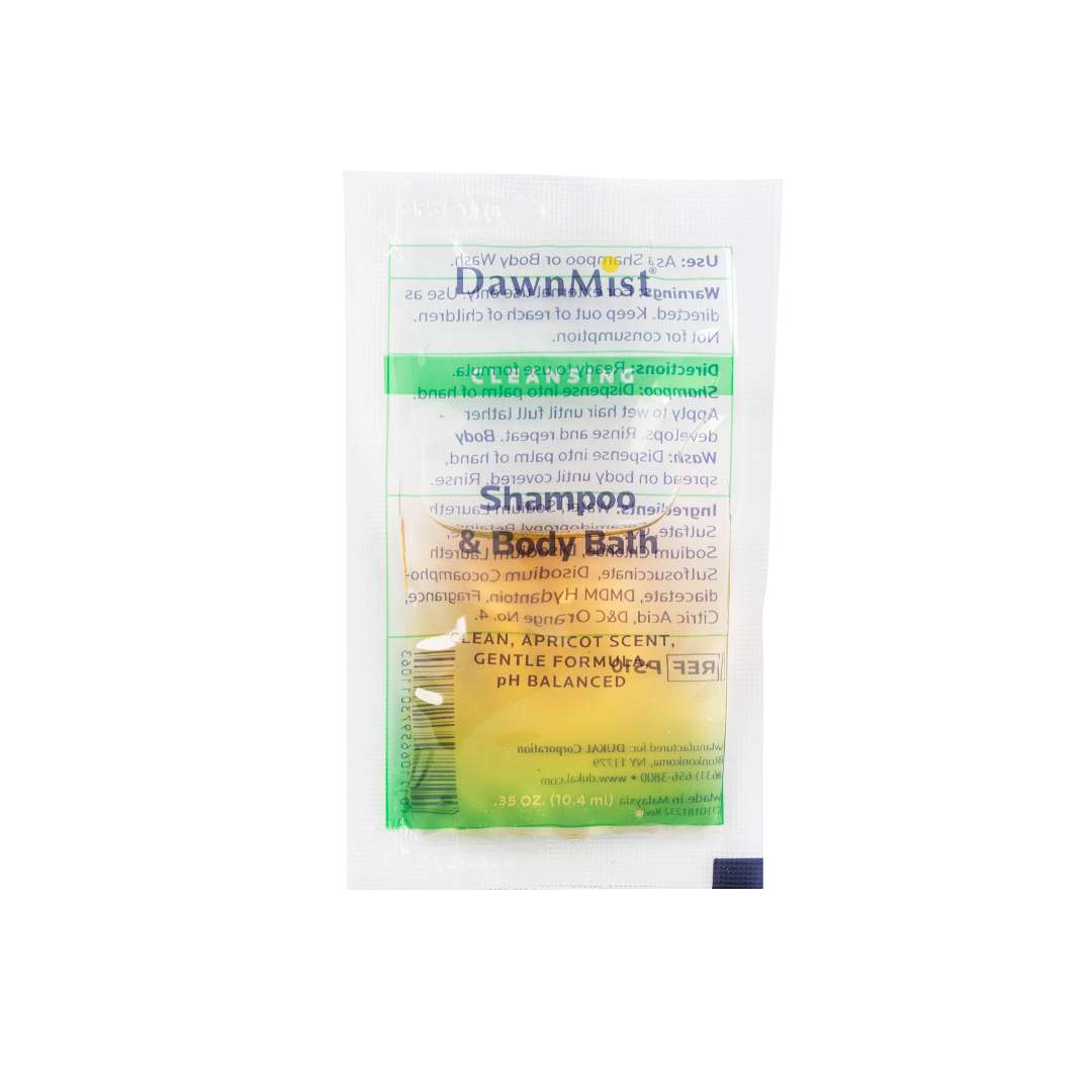 2378239 Shampoo and Body Bath Packets - 0.35 oz case of 1000