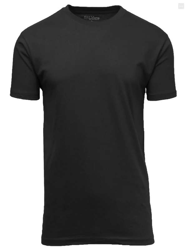 2378528 Men's Crew Neck Tees - Black, Small case of 24