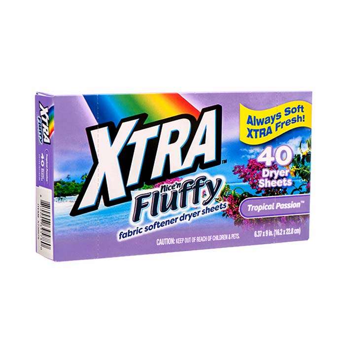 2380026 XTRA Dryer Sheets, Tropical Passion, 40ct. case of 12