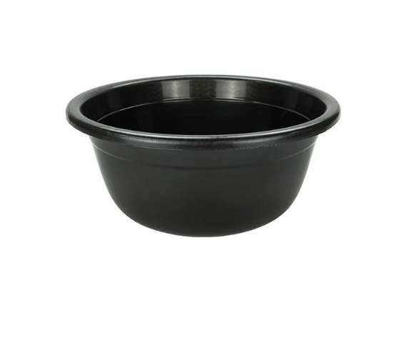 2380246 Bonita Home Plastic Basins, Black, Small case of 24