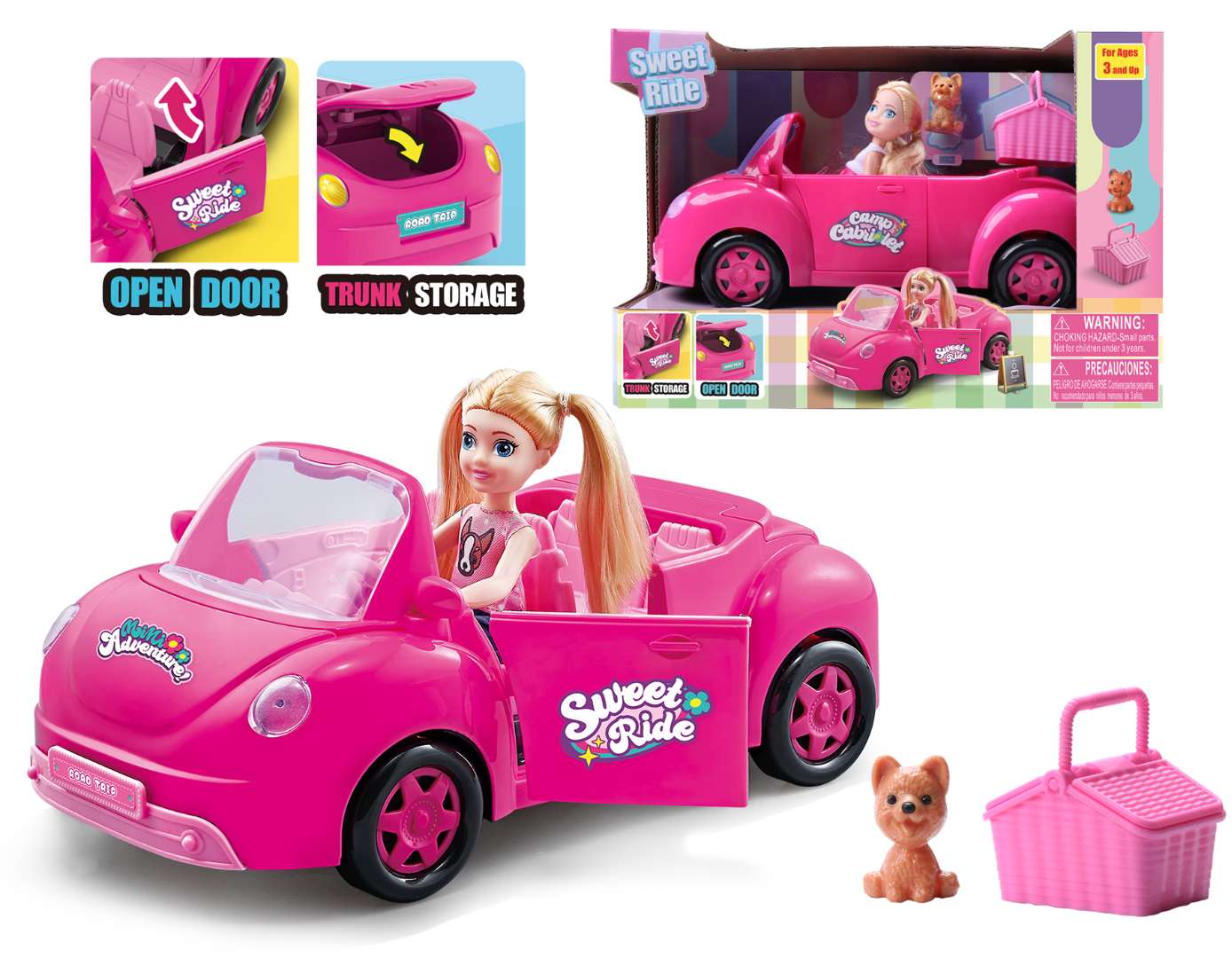 2380755 Dolls with Vehicle and Accessories, Assorted - 10 case of 18