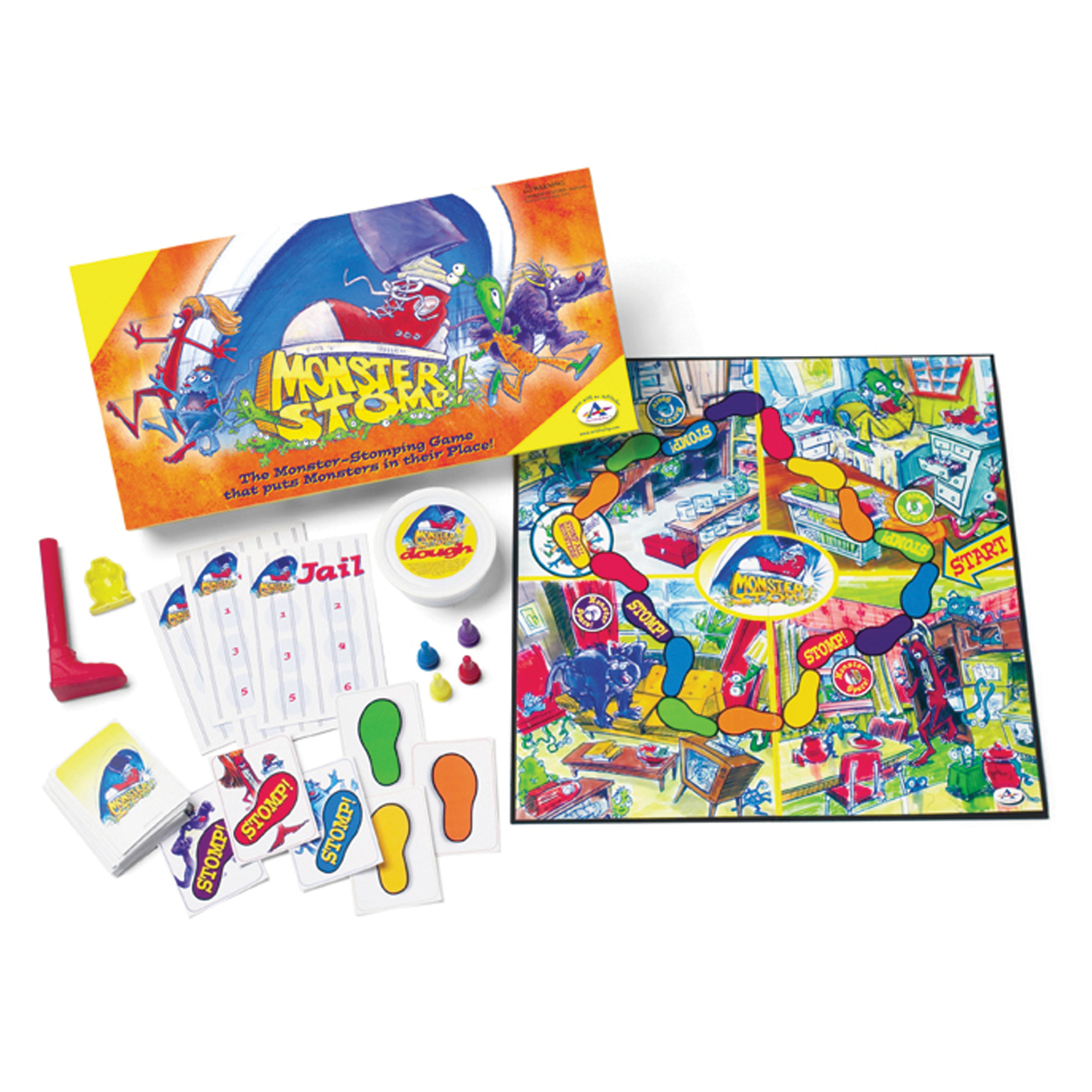 2317841 Monster Stomp Board Games - 2 Players, Ages 7+ case of 6