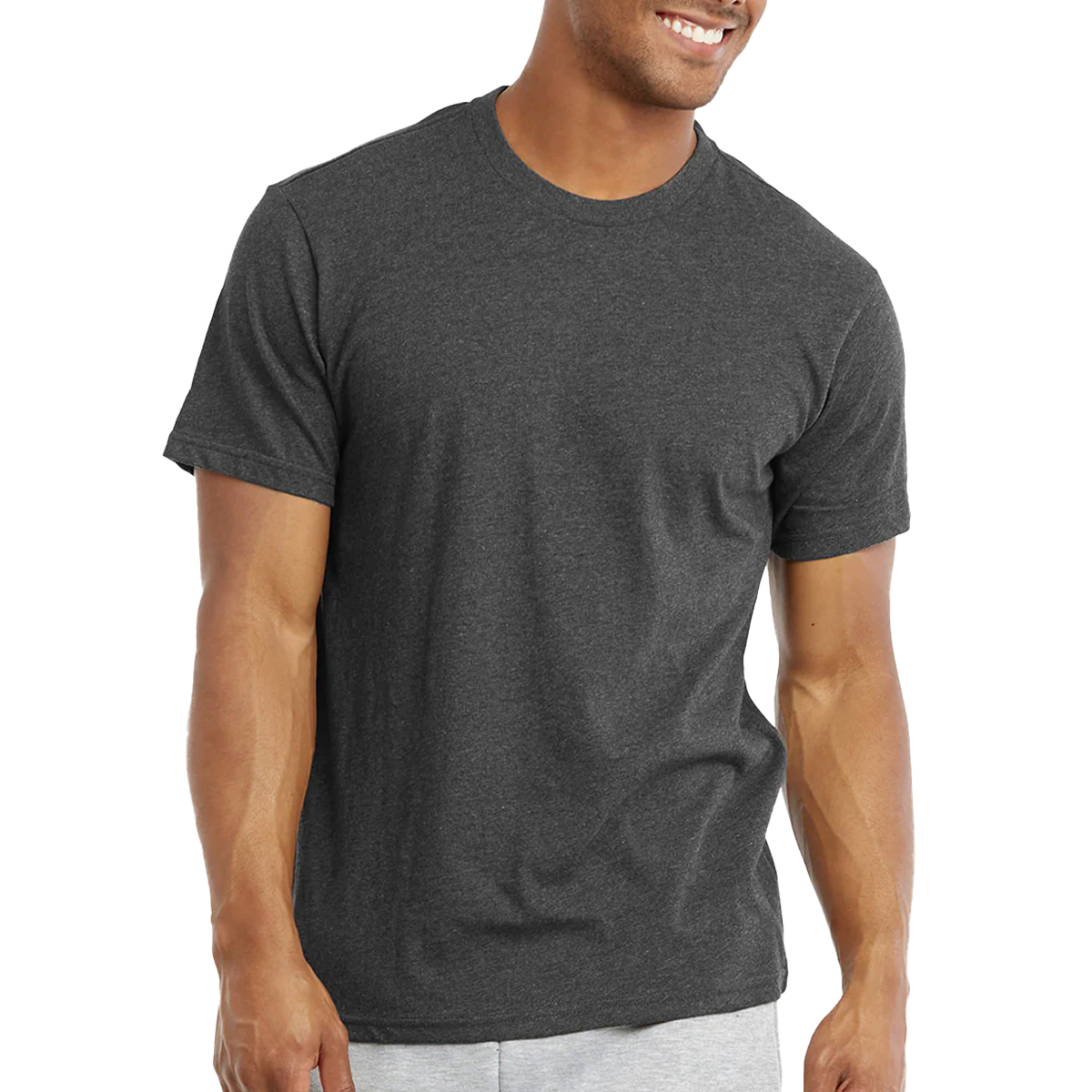 2370672 Men's Crew Neck T-Shirts - 2X, Charcoal Gray case of 60