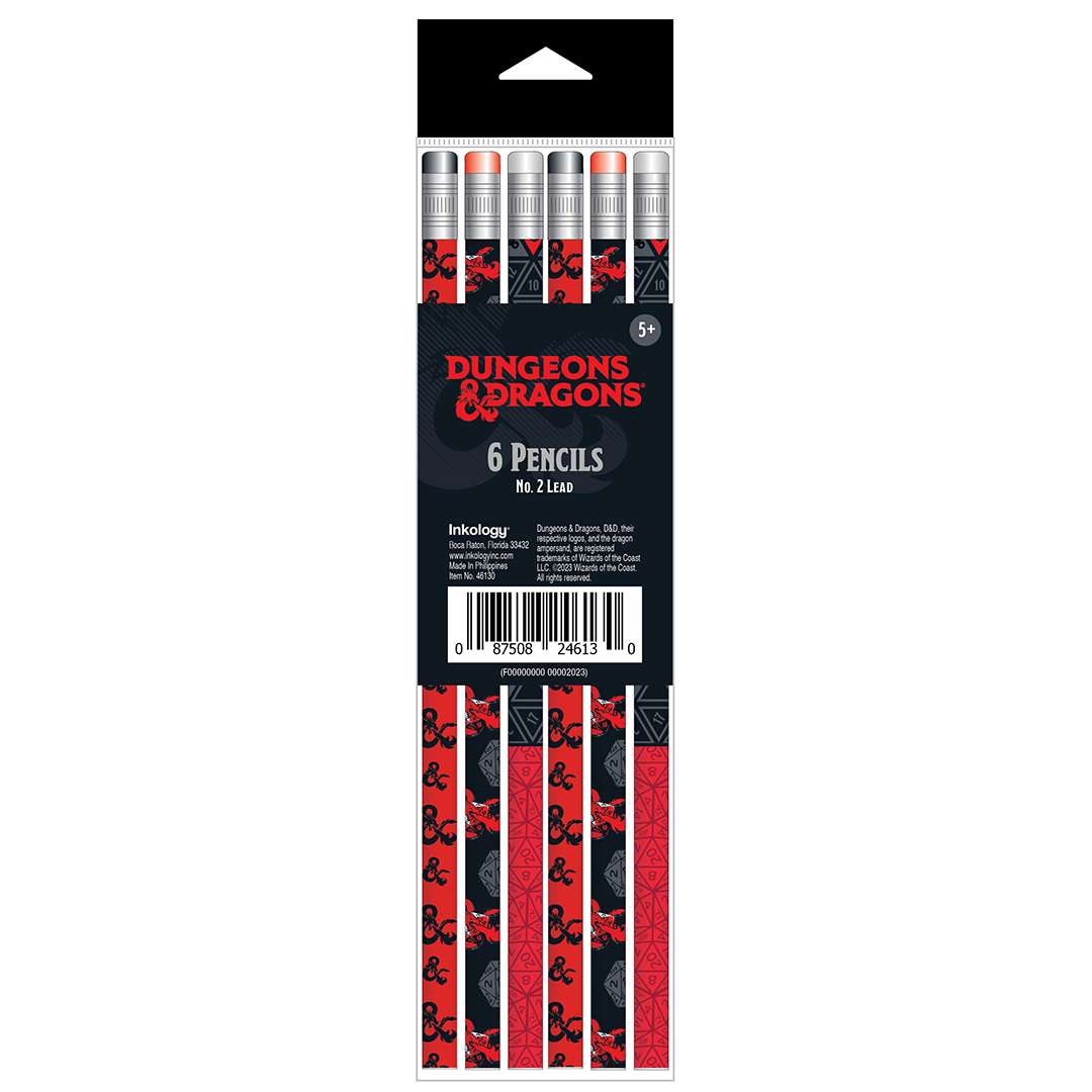 2377068 Dungeons & Dragons Pencils - 6 Pack case of 24