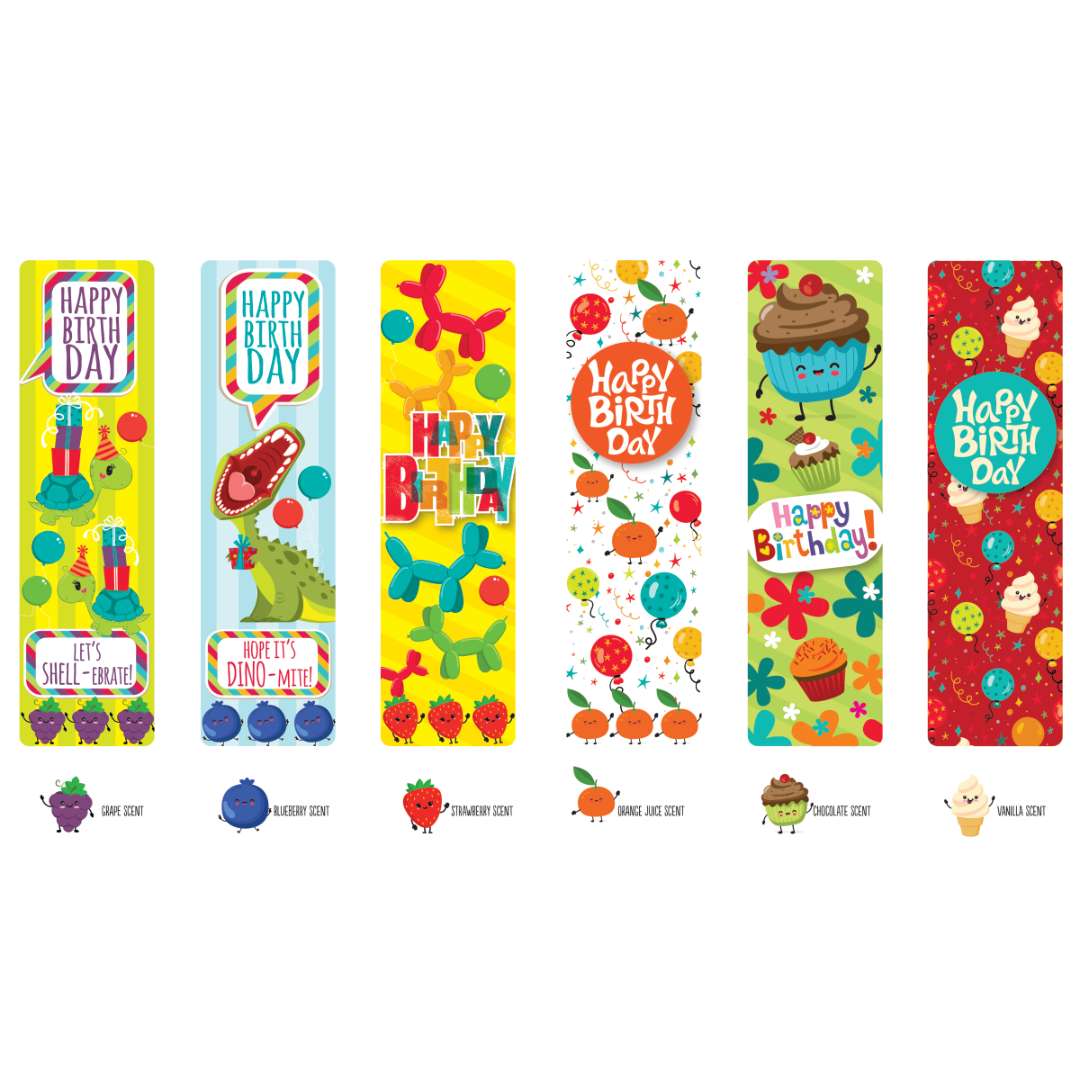 2377826 Scented Birthday Bookmarks, 48 Pack case of 2400