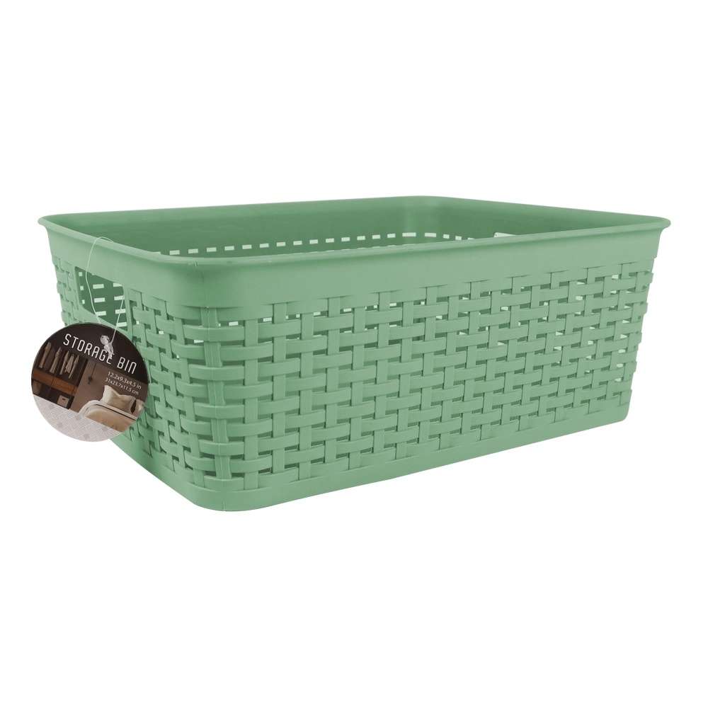 2385731 Medium Plastic Storage Baskets - Mint case of 24