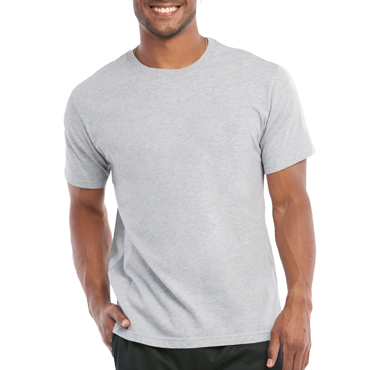2370673 Men's Crew Neck T-Shirts - 2X, Heather Gray case of 60