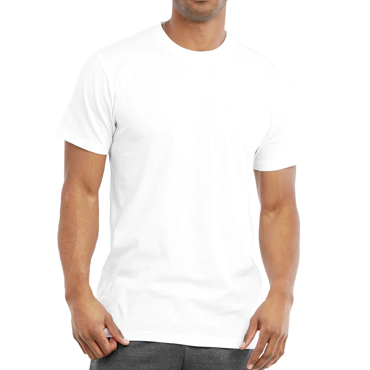 2370680 Men's Crew Neck T-Shirts - 3XL, White case of 60