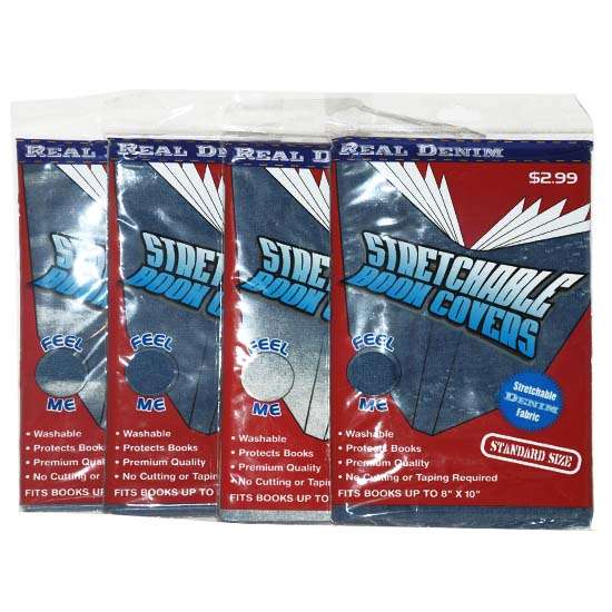 2386761 Stretchable Book Covers - Assorted Denim Fabrics case of 48