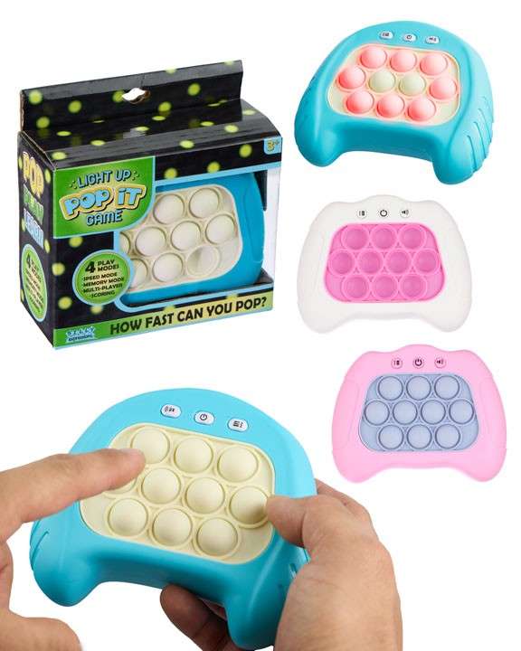 2386864 Light Up Pop It Games - Assorted case of 24