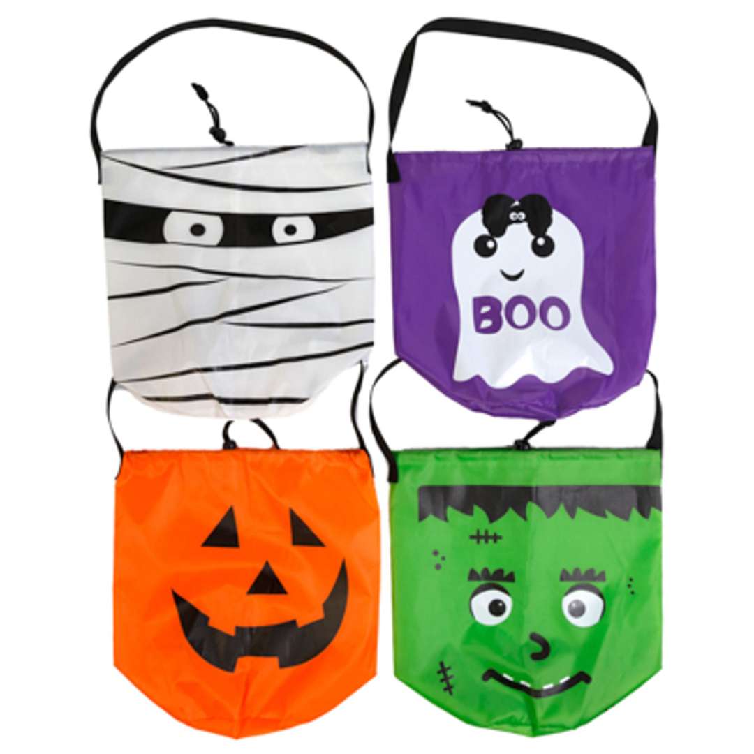 2387047 Trick-or-Treat Drawstring Bags - Assorted case of 36