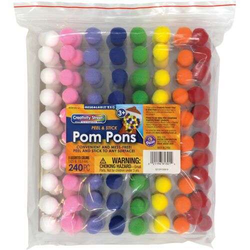 2377991 Pom Poms - Assorted Colors case of 6