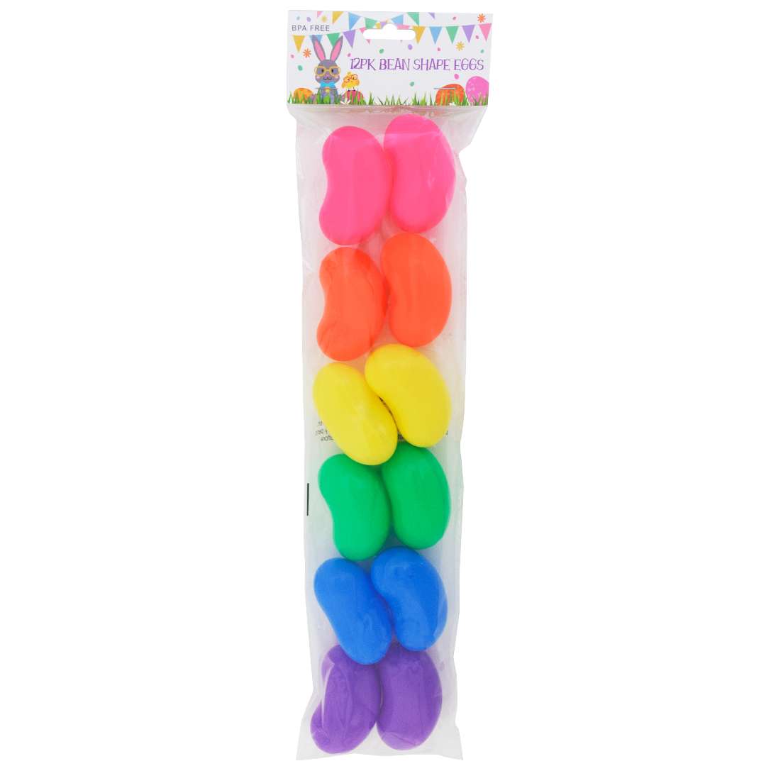 2382088 Jellybean Easter Eggs, 12 Pack - Assorted Colors case of 24