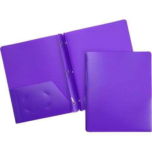 2382865 2 Pocket Poly Folders - 3 Prong, Purple case of 48