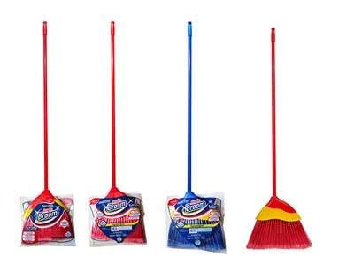 DollarDays 2380152 1.08 m Angle Brooms, Assorted Color - Case of 24
