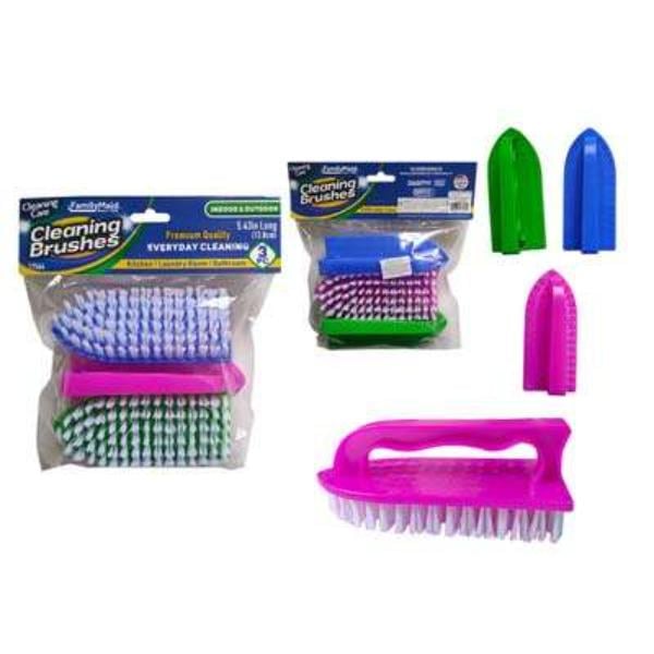 DollarDays 2380154 Cleaning Brushes, Assorted Color - 3 Piece - Case of 96