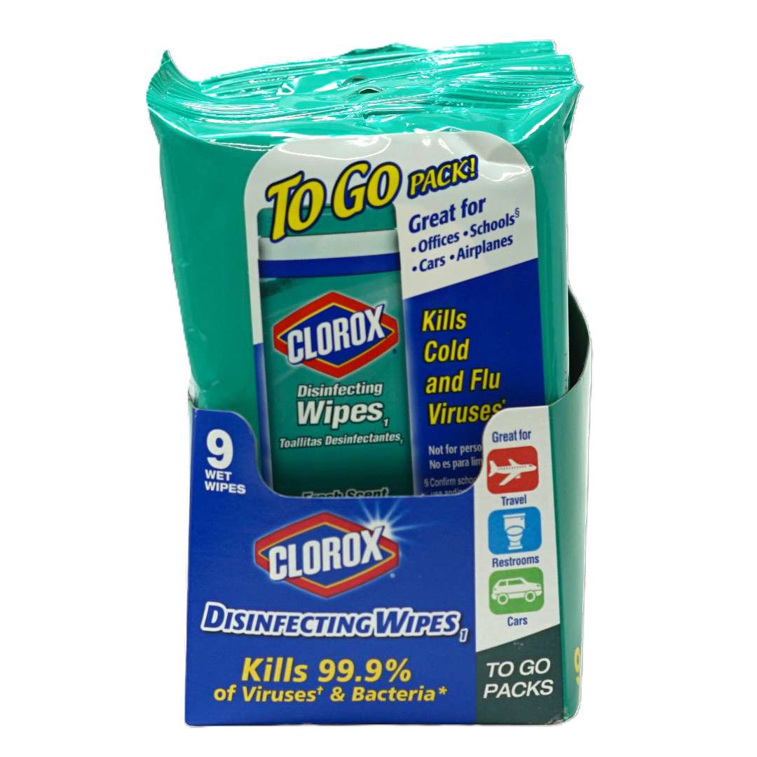 DollarDays 2387328 Clorox Disinfecting Wipes  9 Count  Case of 24