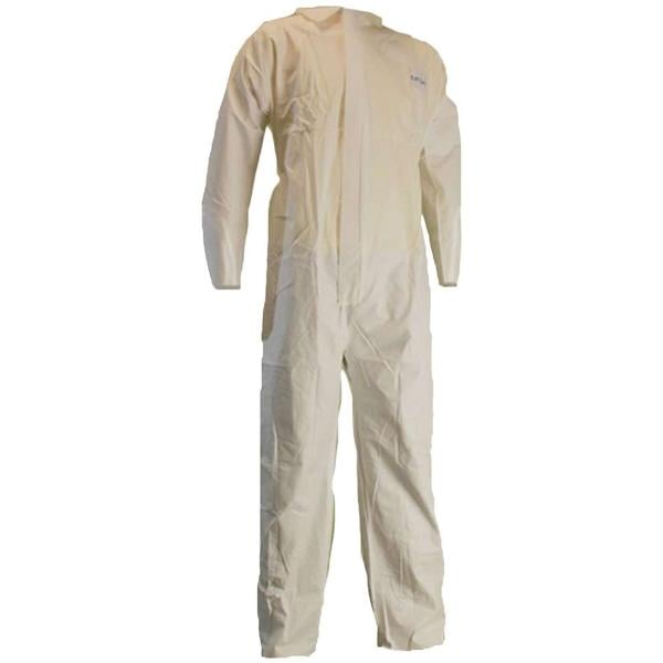 DollarDays 2387752 Disposable Coverall, SMS Material, White - 2XL - Pack of 25