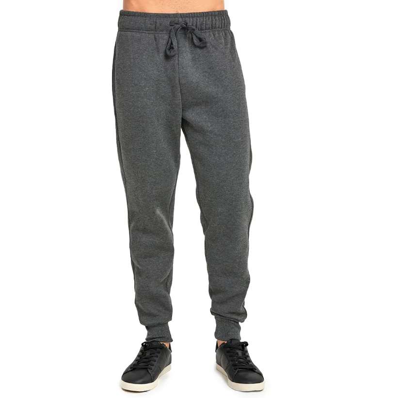 DollarDays 2380102 Mens Fleece Jogger Sweatpants, Charcoal, Medium - Pack of 24