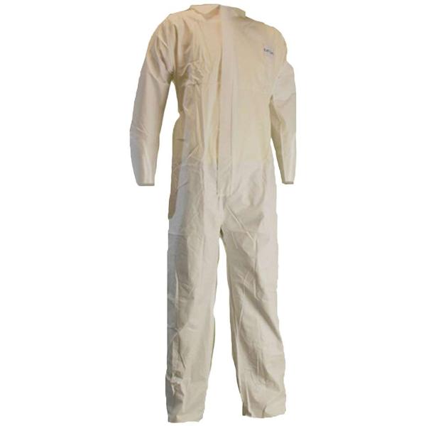 DollarDays 2387751 Disposable Coverall, SMS Material, White - Extra Large - Pack of 25