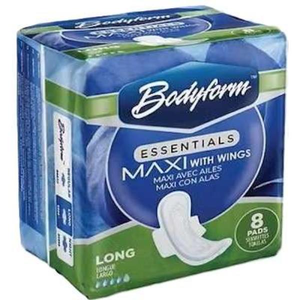 DollarDays 2387794 Maxi Pads with Wings - Long, 8 Count - Pack of 24