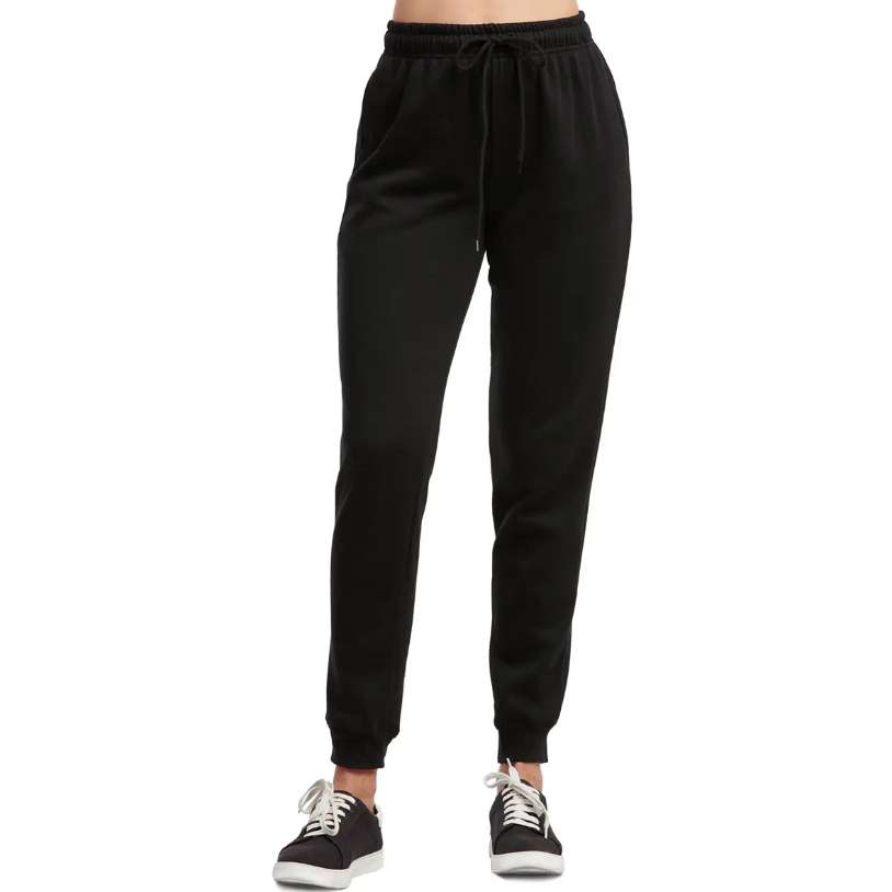 DollarDays 2380414 Sofra Ladies Fleece Joggers, Black, Medium - Pack of 24