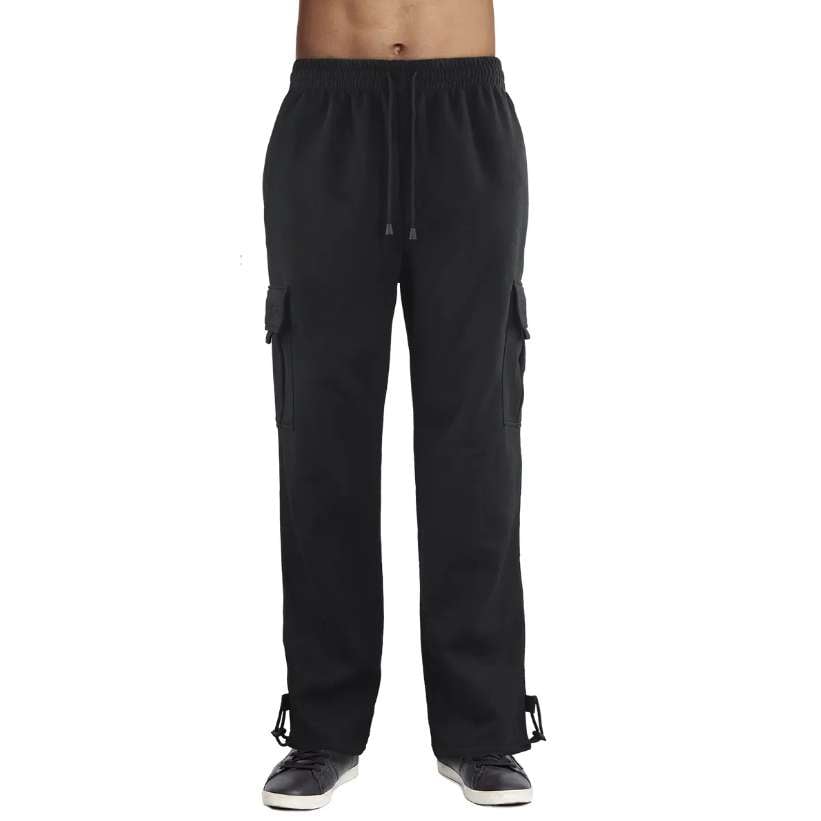DollarDays 2379266 Knocker Mens Fleece Cargo Pants, Black, Large - Pack of 24