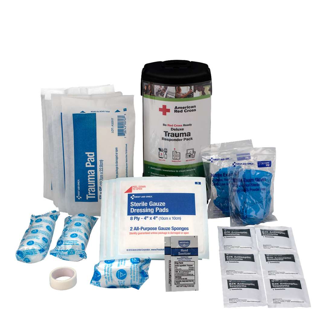 DollarDays 2381903 American Red Cross Deluxe Trauma Responder Pack - 27 Piece - Pack of 20