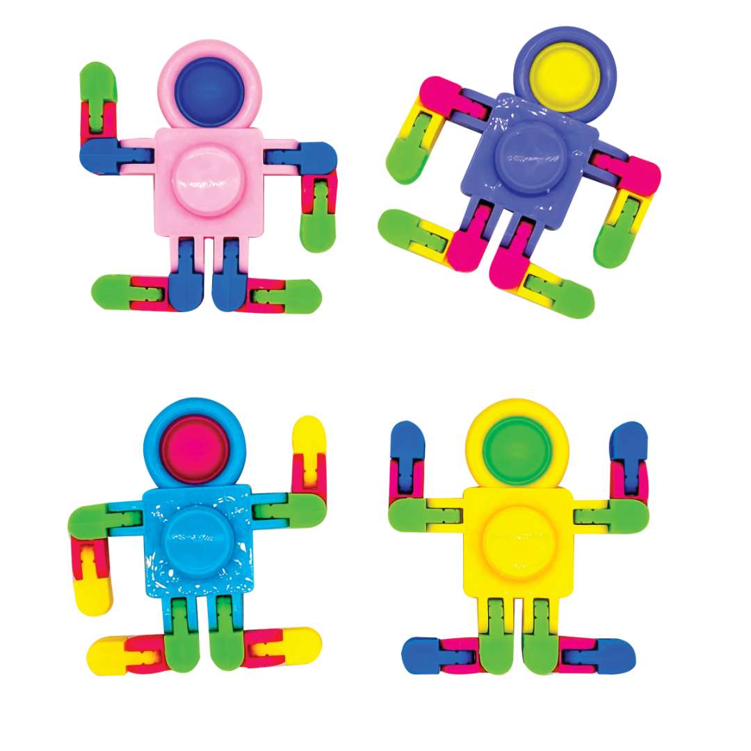 DollarDays 2380800 Pop & Spin Wacky Guy, Assorted Colors - Pack of 288