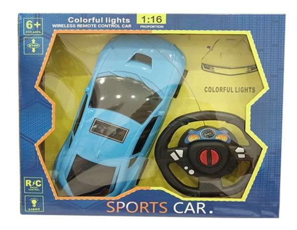 DollarDays 2387785 Two-Direction Light Up RC Sports Toy Car - 1-16 Scale - Pack of 24