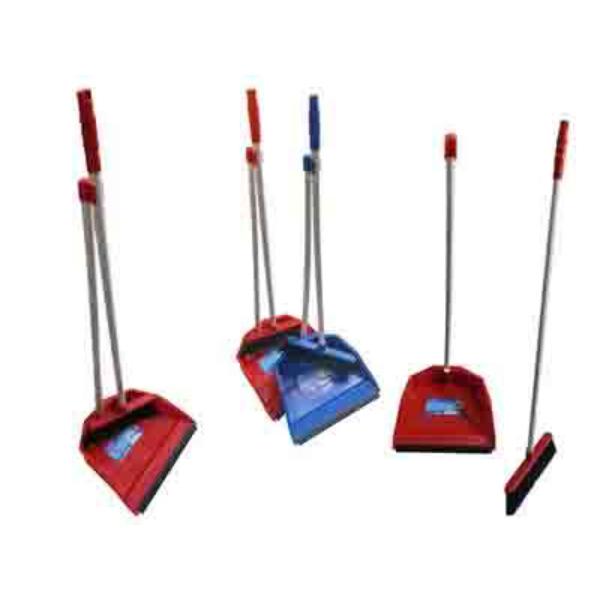 DollarDays 2380126 30.5 in. Dustpans with Brooms, Assorted Colors - Pack of 24