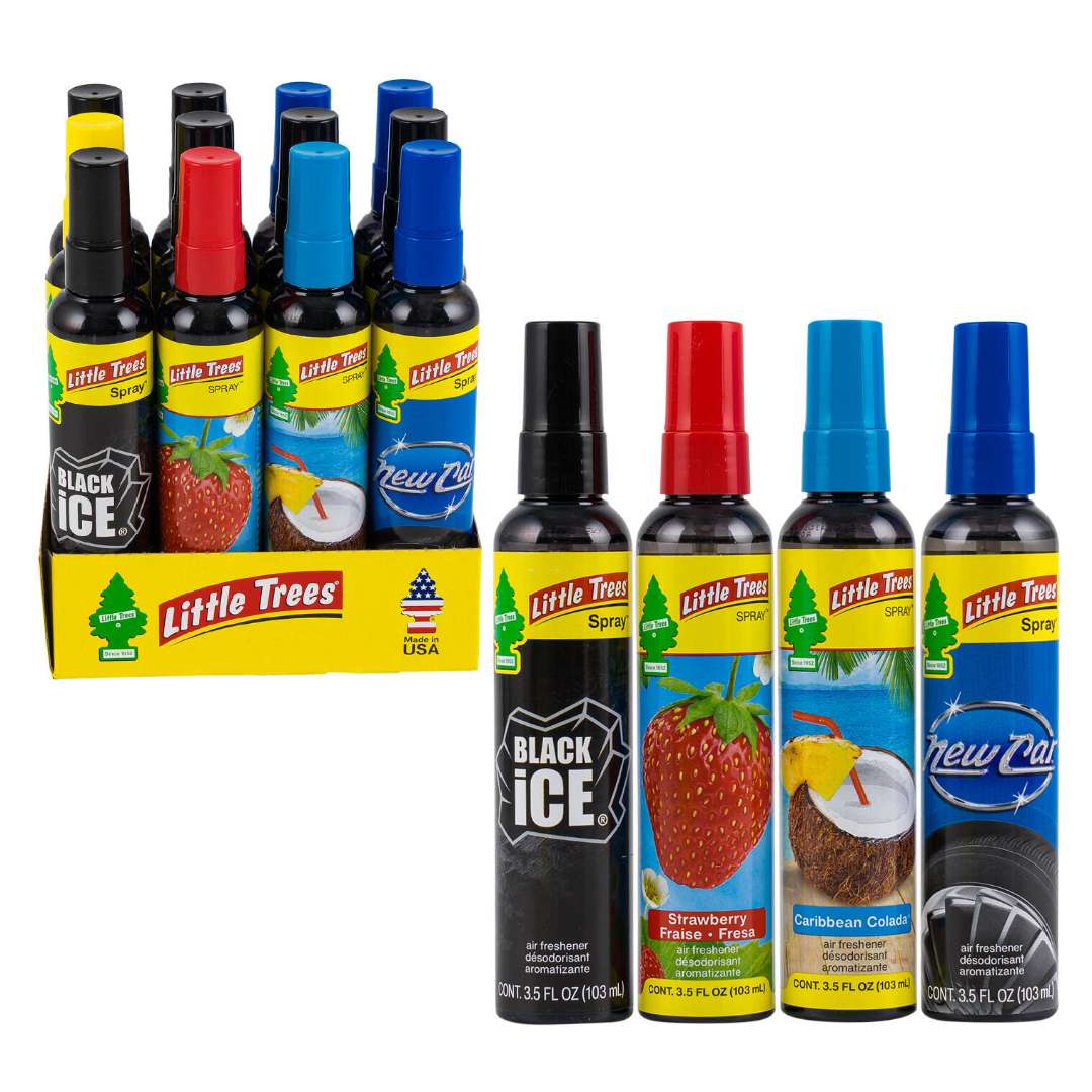 DollarDays 2386364 3.5 oz Little Trees Air Freshener Sprays, Assorted Scents - Pack of 24