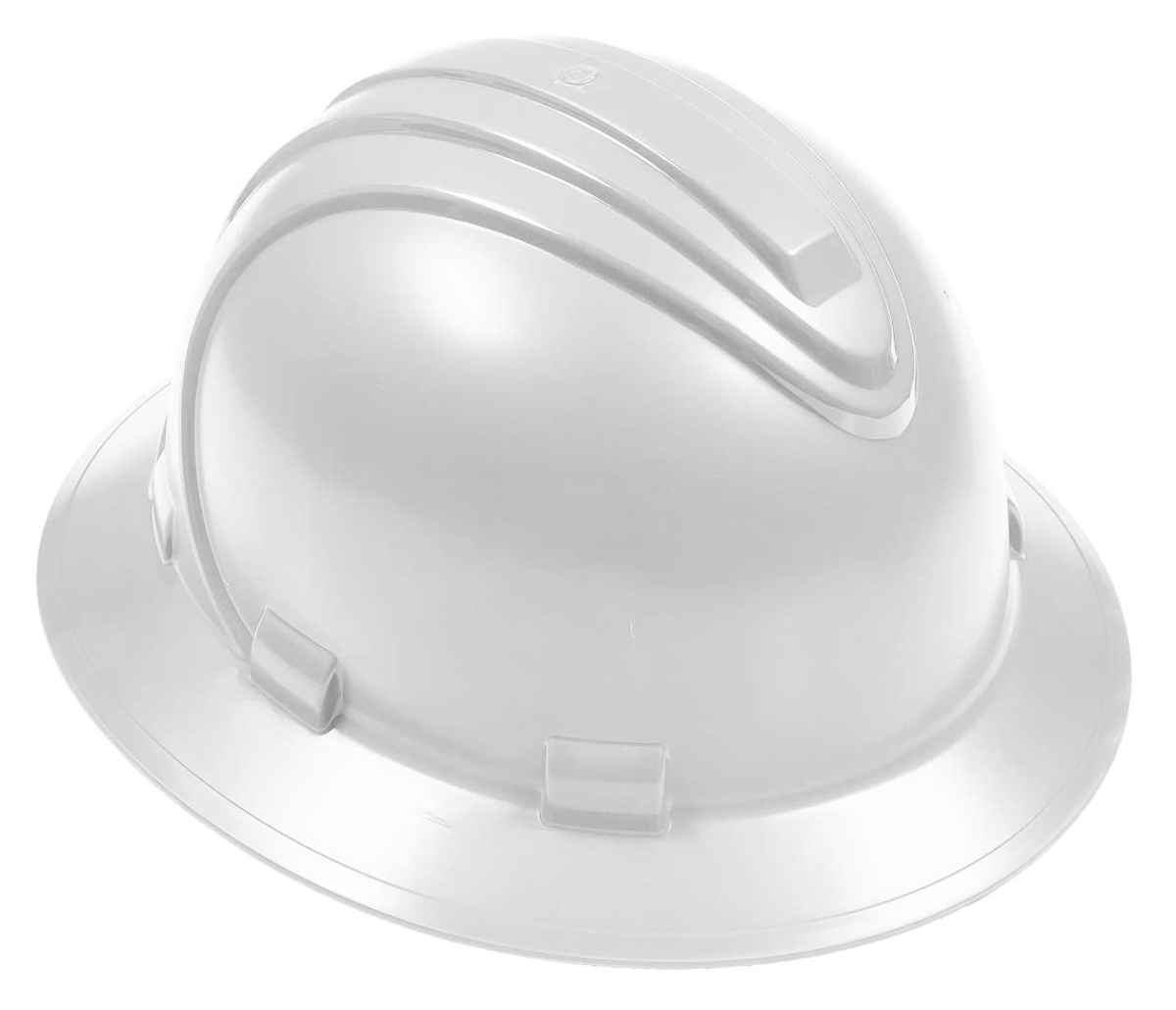DollarDays 2387746 Hard Hat with Full Brim, White - Pack of 20
