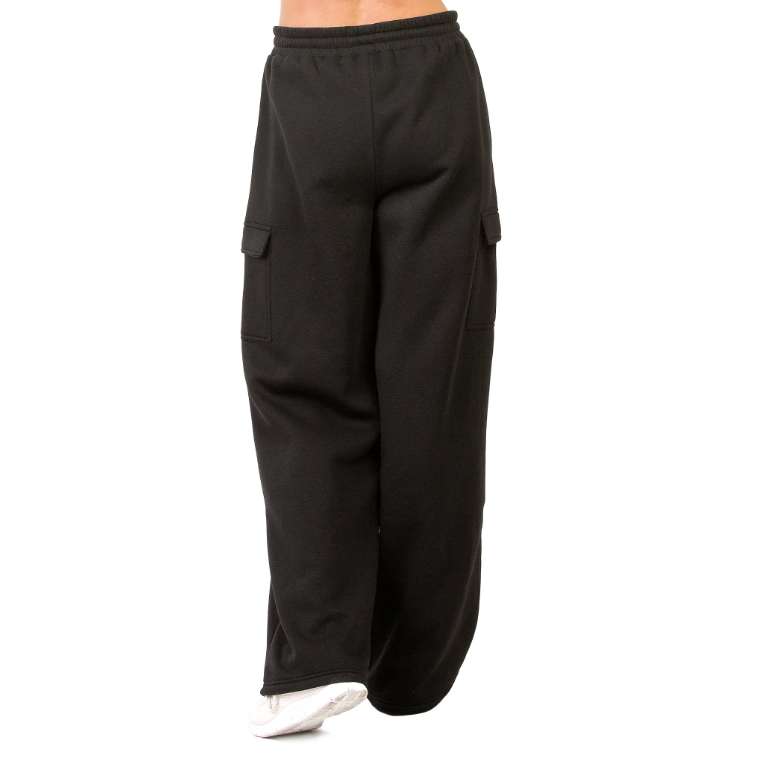 DollarDays 2387845 Ladies Fleece Cargo Pants, Extra Large, Black - Pack of 24