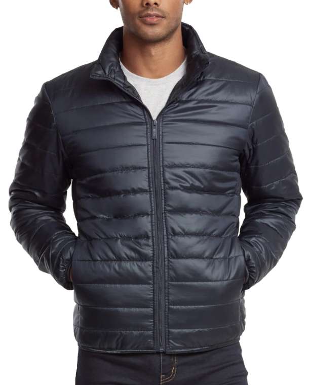 DollarDays 2387838 Mens Puffer Jackets - Large, Navy - Pack of 24