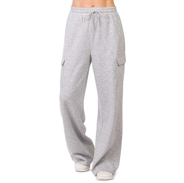 DollarDays 2387849 Ladies Fleece Cargo Pants, Extra Large, Heather Gray - Pack of 24