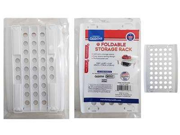 DollarDays 2387112 Foldable Storage Racks - White - Case of 72