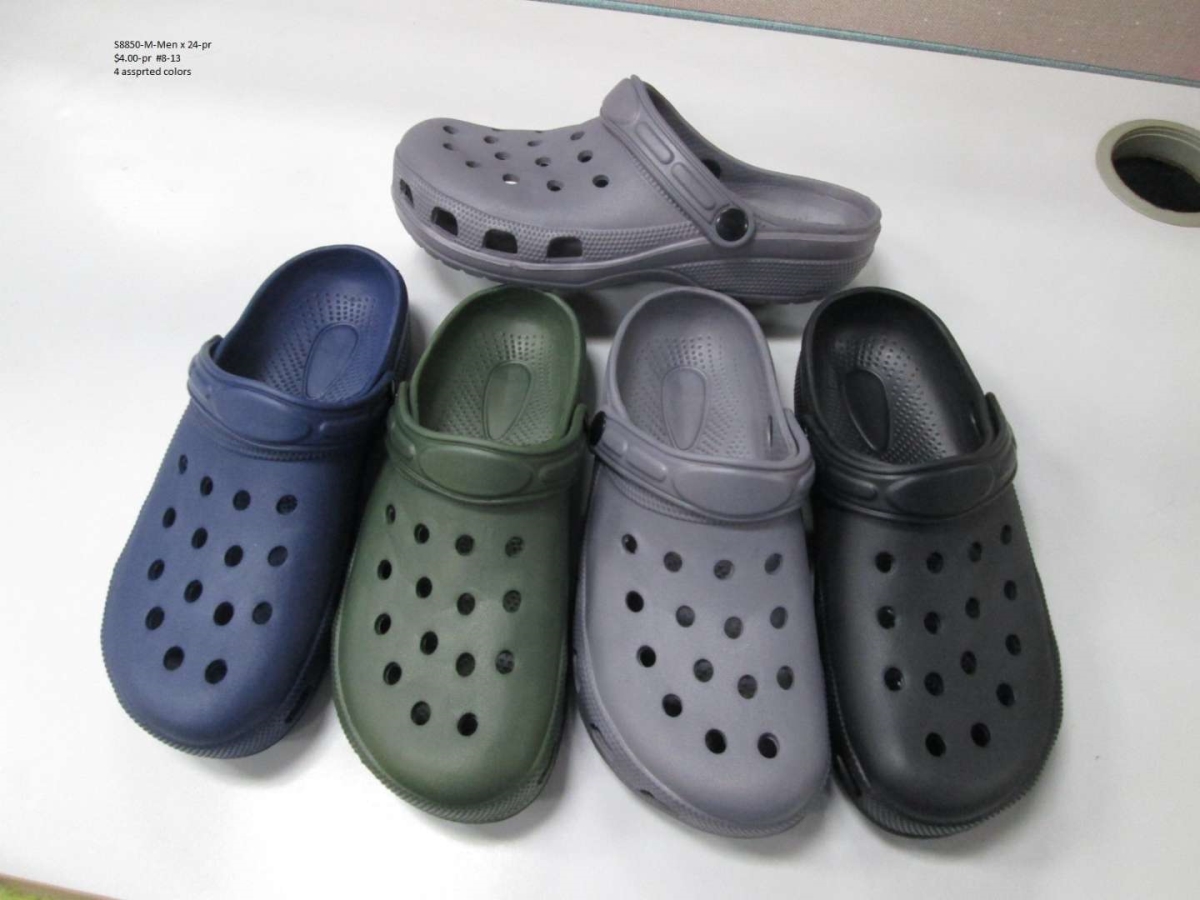 DollarDays 2375505 Unisex Clogs - Assorted Colors, Size 8-13 - Case of 24