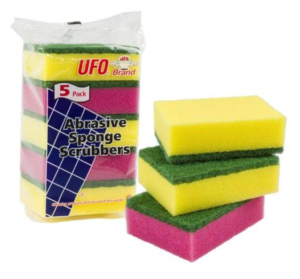 2378151 Abrasive Sponge Scrubbers - Pack of 5 - Case of 48