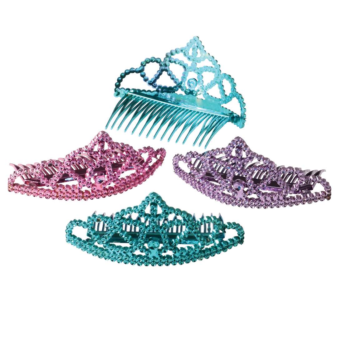 DollarDays 1904402 Tiara Combs - Assorted Color, 4 in. - Case of 120