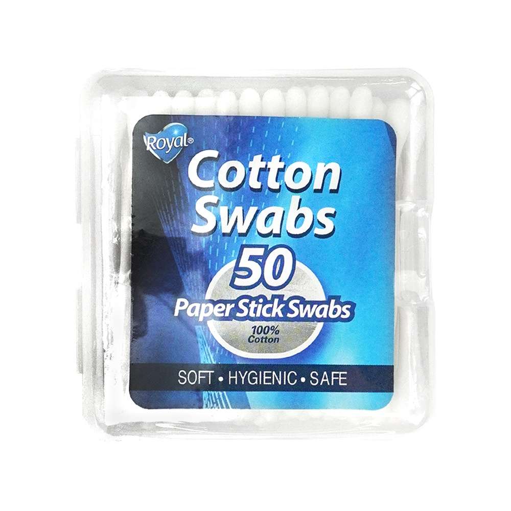 DollarDays 2388357 Cotton Swabs - 50 Count - Case of 24