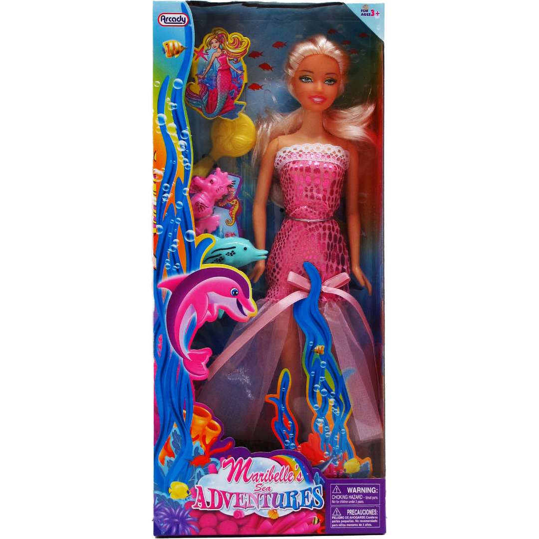 DollarDays 2381096 Mermaid Dolls with Accessories - Three Assorted, 11.5 in. - Case of 12