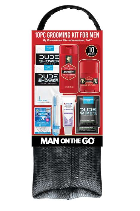 DollarDays 2376197 Man on the Go Travel Kits - 9 Piece - Case of 6