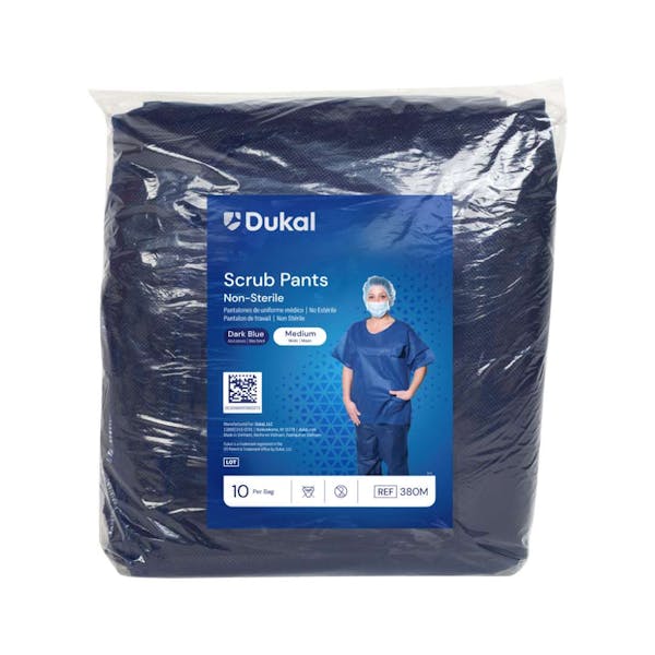 DollarDays 2388616 Scrub Pants, Dark Blue - Medium - Case of 50