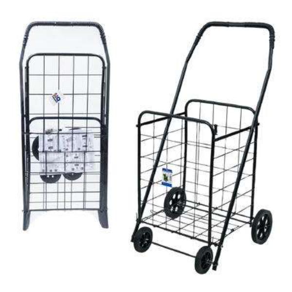 DollarDays 2388745 Foldable Shopping Carts - Pack of 4