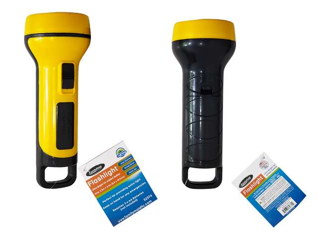DollarDays 2388823 6 in. Yellow & Black Flashlight - Pack of 96