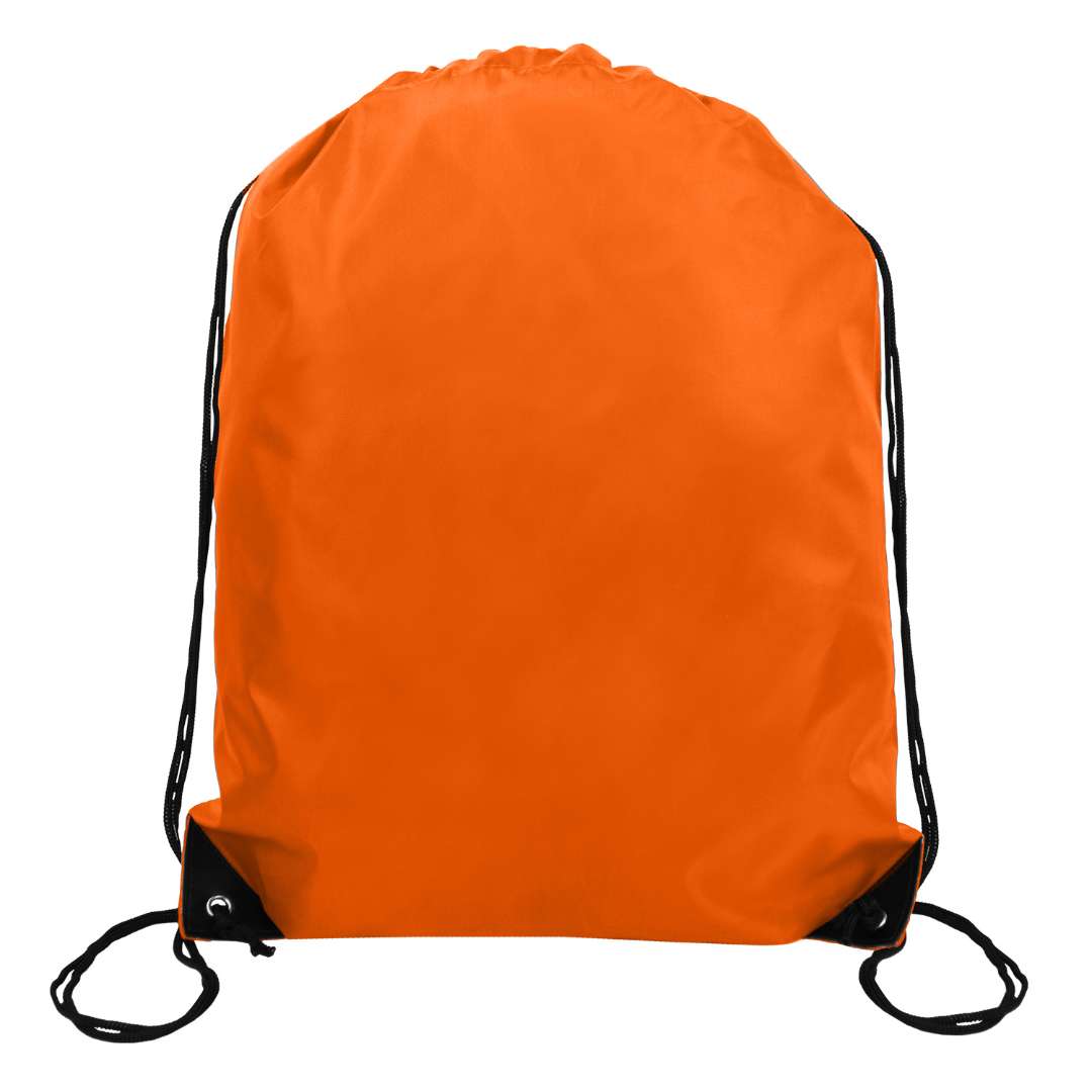 DollarDays 2388682 Drawstring Bags, Orange - Pack of 200